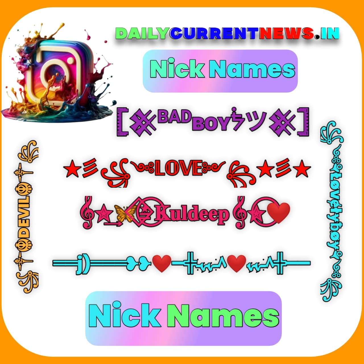 Nickname Fancy Instagram