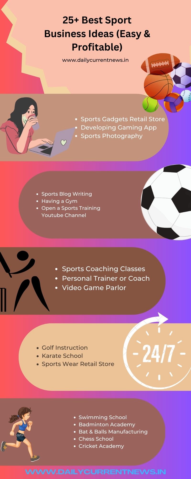 Sports Business Ideas Infographics
