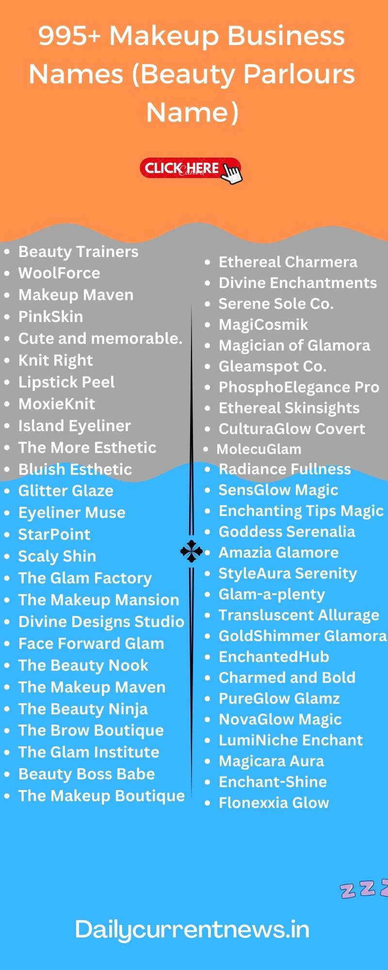 Makeup Business Name Infographics